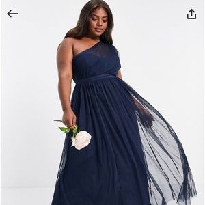 TWO NEW Anaya Plus Navy Tulle Bridesmaid Dresses